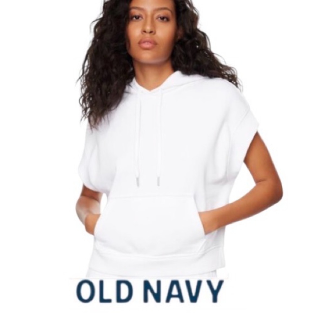 4X Old Navy Women's Dynamic Fleece White Hoodie Top